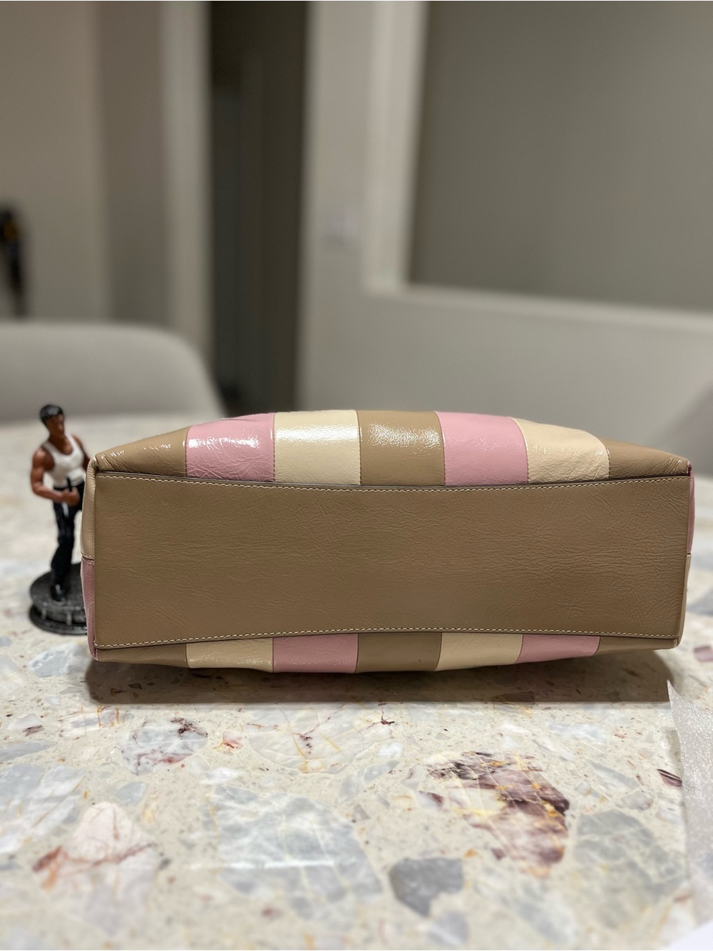 Coach Evelyn Shoulder Bag With Striped Patchwork NWT - Picture 4 of 9
